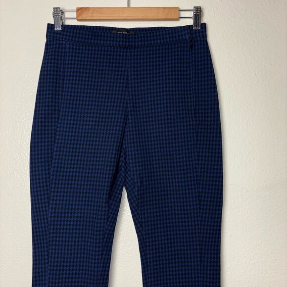 Banana Republic Devon Houndstooth Pants Woman's size 2 Navy Blue and Black - Picture 5 of 16